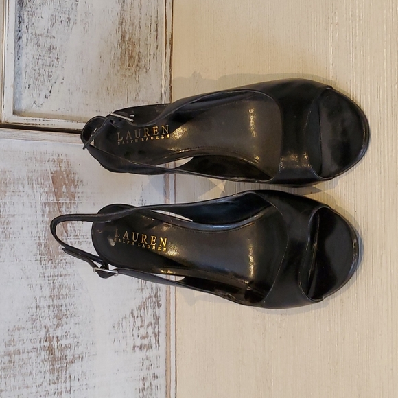 Ralph Lauren Peep Toe Slingback - Picture 2 of 3